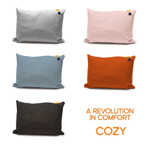5 different colour heated cushions.