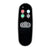 A black remote for the Whole Body Vibration Plate Training Gym features six vertically arranged buttons—ON/OFF (red), PROG (blue), SCAN (green), TIME (gray), and two white SPEED (+/–)—ideal for muscle toning sessions.