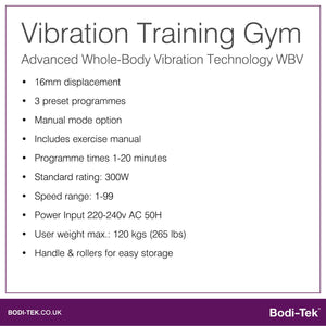 Whole Body Vibration Plate Training Gym