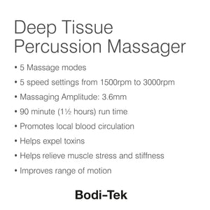 Massaggiatore a percussione cordless per tessuti profondi